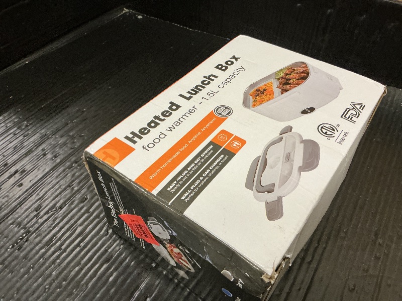 Photo 1 of [ 2025 Upgrade]Electric Lunch Box 1.5L Food Heater, Portable 60W Food Warmer for Car and Home, with Detachable 304 Stainless Steel Container Fork and Spoon