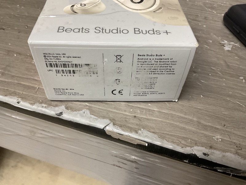 Photo 1 of SEE NOTES AND PICTURES ……..Beats Studio Buds + | True Wireless Noise Cancelling Earbuds, Enhanced Apple & Android Compatibility, Built-in Microphone, Sweat Resistant Bluetooth Headphones, Spatial Audio - Ivory