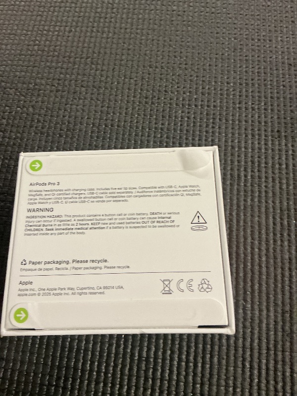 Photo 1 of Apple AirPods Pro 3 Wireless Earbuds, Active Noise Cancellation, Live Translation, Heart Rate Sensing, Hearing Aid Feature, Bluetooth Headphones, Spatial Audio, High-Fidelity Sound, USB-C Charging