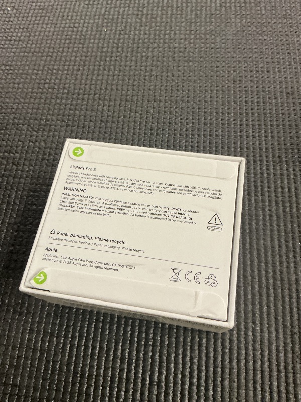 Photo 1 of Apple AirPods Pro 3 Wireless Earbuds, Active Noise Cancellation, Live Translation, Heart Rate Sensing, Hearing Aid Feature, Bluetooth Headphones, Spatial Audio, High-Fidelity Sound, USB-C Charging
