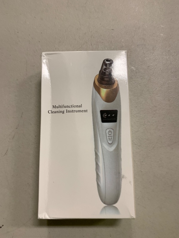 Photo 1 of 2026 Pore Vacuum, USB Rechargeable Blackhead Remover Vacuum,3 Levels Adjustable Pore Vacuum Blackhead Remover, with 5 Suction Power,6 Probes,Face Vacuum Pore Cleanser for Women & Men-White