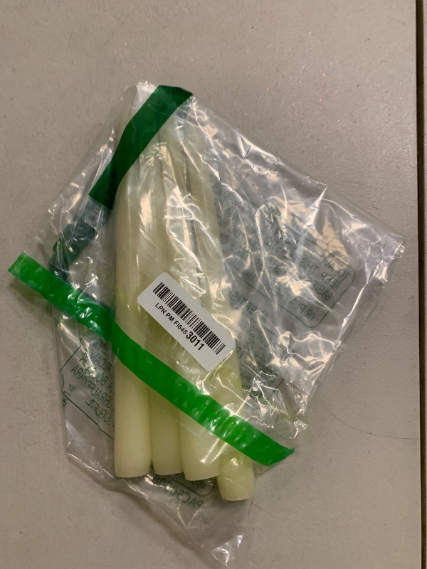 Photo 1 of 4 Pack Ivory Taper Candles - Taper Candles 10 Inch Dripless, Smokeless & Unscented - 8 Hours Long Burning - Hand Poured Tall Candlesticks - Ideal for Weddings, Dinner Parties, and Home Decor