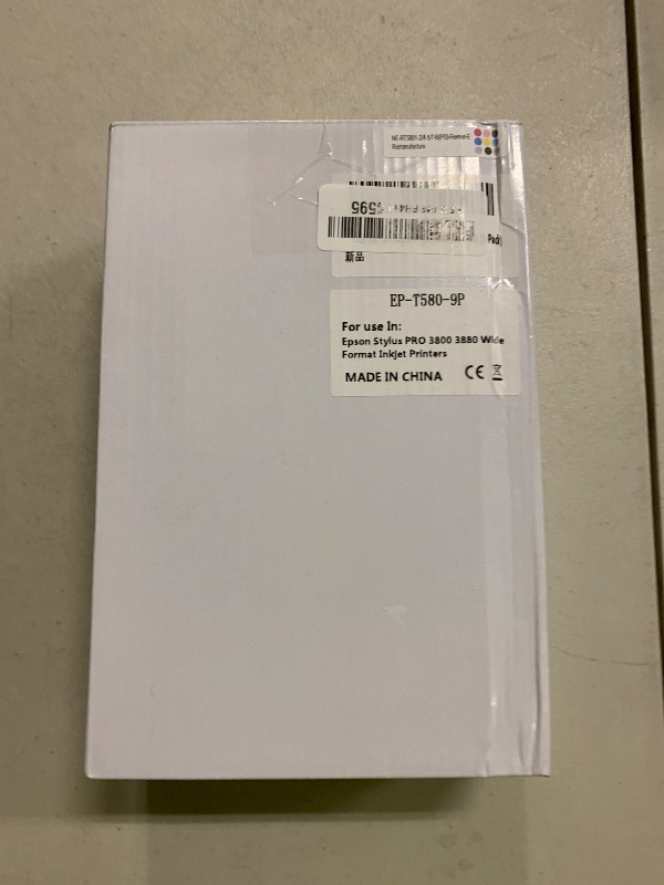 Photo 1 of T580 Ink Cartridges High Capacity Remanufactured for T5801 T5802 T5803 T5804 T5805 T5806 T5807 T5808 T5809 Ink Set 80ML Replacement for Stylus Pro 3800 Series Printer Ink (9-Pack)