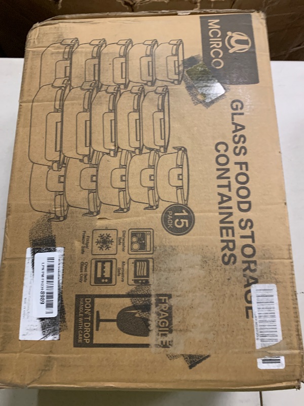 Photo 1 of 30 Pieces Glass Food Storage Containers with Upgraded Snap Locking Lids,Glass Meal Prep Containers Set - Airtight Lunch Containers, Microwave, Oven, Freezer and Dishwasher Friendly (White)