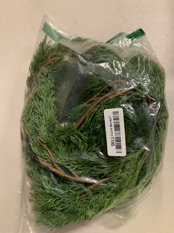 Photo 1 of 3PCS 6.2FT Christmas Garland with Lights, Real Touch Cedar Garland Artificial Realistic Thick & Lush Greenery, Soft Artificial Pine Garland for Mantle Fireplace Table Wall Indoor Christmas Decorations