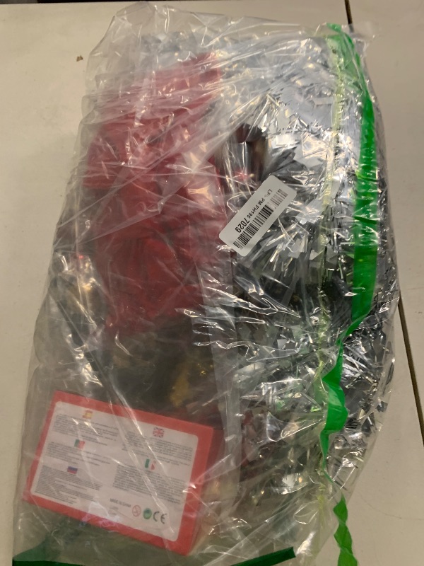 Photo 1 of 18 Pcs Christmas Golf Cart Decorations Kit, Xmas Parade Golf Car Decor-Christmas Wreath Bow, Silver Tinsel Garland, Decorative String, Colorful LED Lights for Xmas Holiday Parade Decoration