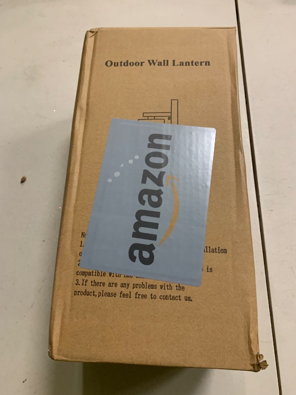 Photo 1 of BesLowe Outdoor Wall Mount Light Fixture, Exterior Wall Lantern Waterproof, Black Outside Porch Sconce Lighting with Matte Black Finish & Glass Shade for House Garage Doorway Patio, E26 Socket