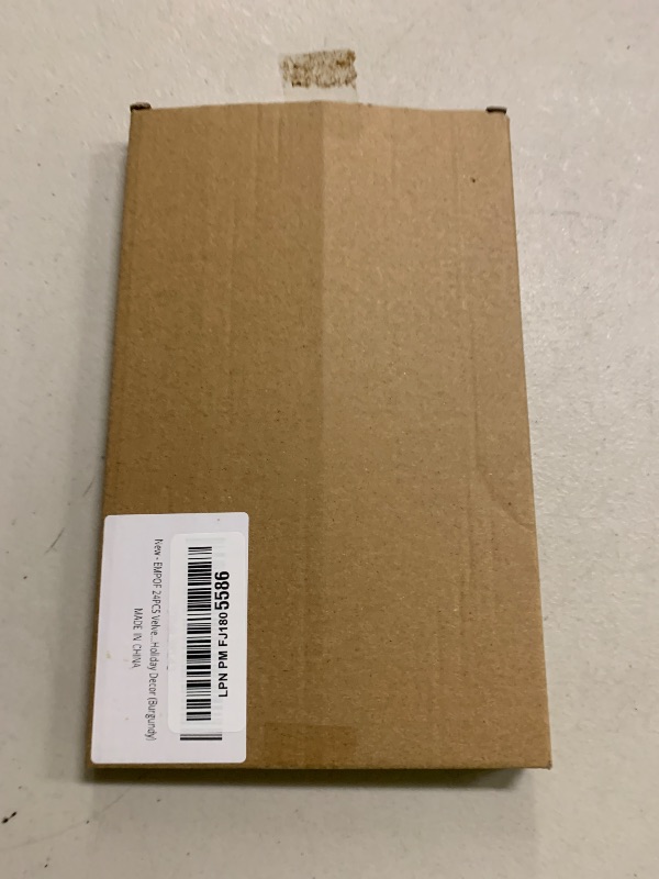 Photo 1 of 24 Pcs Deep Burgundy Velvet Bows Ornaments for Christmas Tree, Vintage Elegant Velvet Christmas Bows Tree Decorations, Indoor Home Decor for Wreath Mantle Gift Wrap Holiday Decor, 3/8'' W, 5 * 7 inch