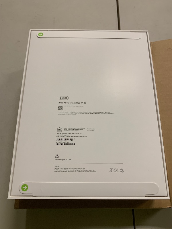 Photo 1 of Apple iPad Air 13-inch with M3 chip Built for Apple Intelligence, Liquid Retina Display, 256GB, 12MP Front/Back Camera, Wi-Fi 6E, Touch ID, All-Day Battery Life — Purple