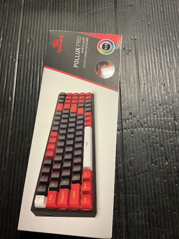 Photo 1 of Redragon K628 PRO 75% 3-Mode Wireless RGB Gaming Keyboard, 78 Keys Hot-Swappable Compact Mechanical Keyboard w/Hot-Swap Free-Mod PCB Socket, Dedicated Arrow Keys & Numpad, Red Switch