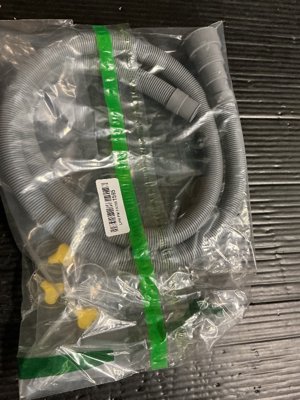 Photo 1 of 4.9FT Washing Machine Drain Hose, Universal Dishwasher Hose Extension Kit with 1 U-Bend Holder, 1 Extension Adapter and 4 Hose Clamps