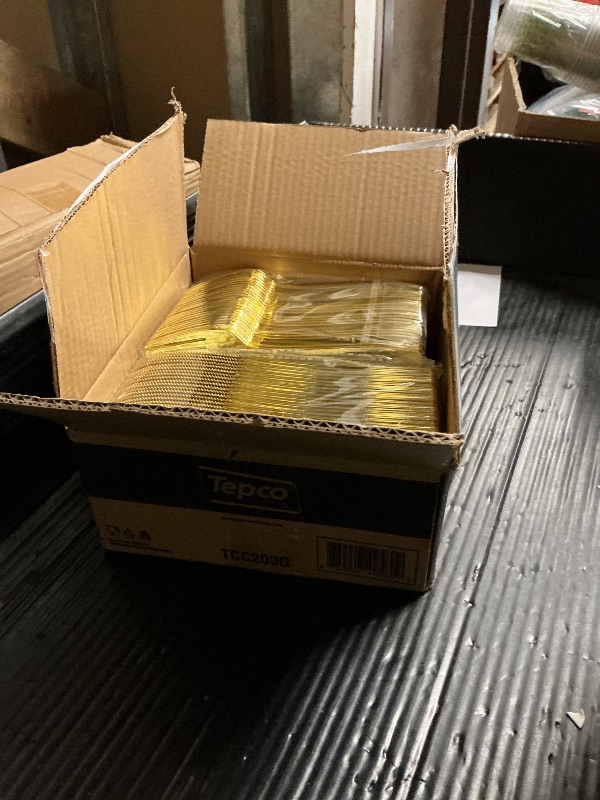 Photo 1 of 200-Piece Gold Plastic Cutlery Set - Disposable Gold Flatware - 100 Forks, 50 Spoons, 50 Heavy Duty Knives for Party Bulk