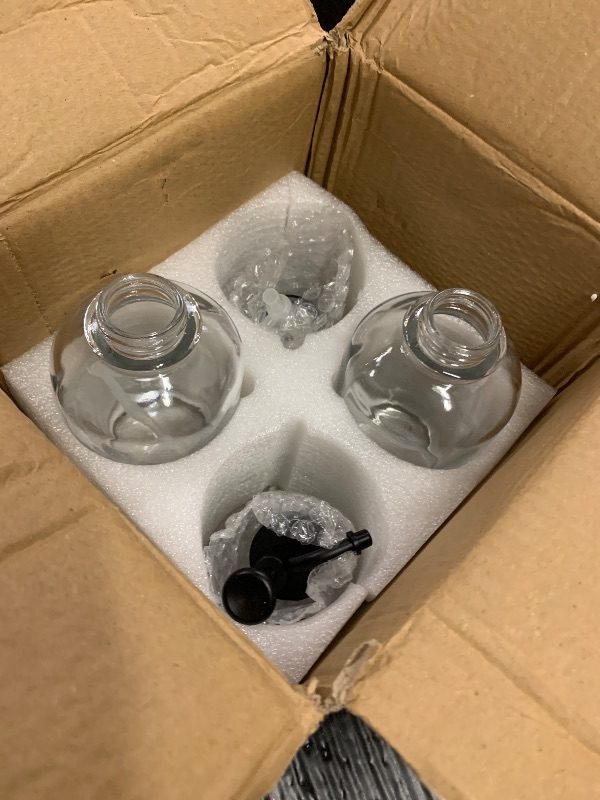 Photo 1 of 2pcs only     Coffee Syrup Dispenser, Glass Syrup Dispenser for Coffee Bar w. Labels and Pump, 16.9 oz 500ml Syrup Pump Dispenser, Coffee Bar Accessories Simple Syrup Bottle w. Pump, Ideal Gift