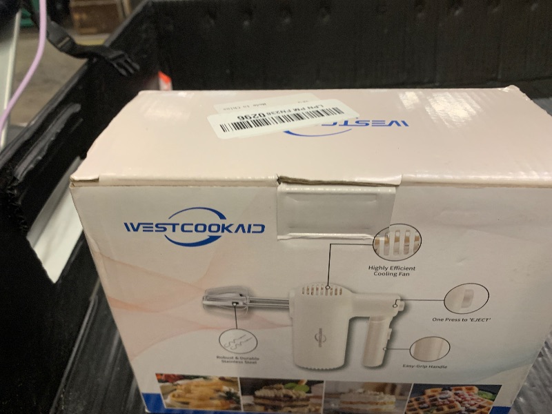 Photo 1 of ***SELLING FOR PARTS**Hand Mixer, 5-Speed Mixer Electric Handheld with Turbo Ultra Power, 4 Stainless Steel Accessories Whipping Egg Cream, Small Hand Mixer for Baking Cake, Gifts for Women Mother (White)