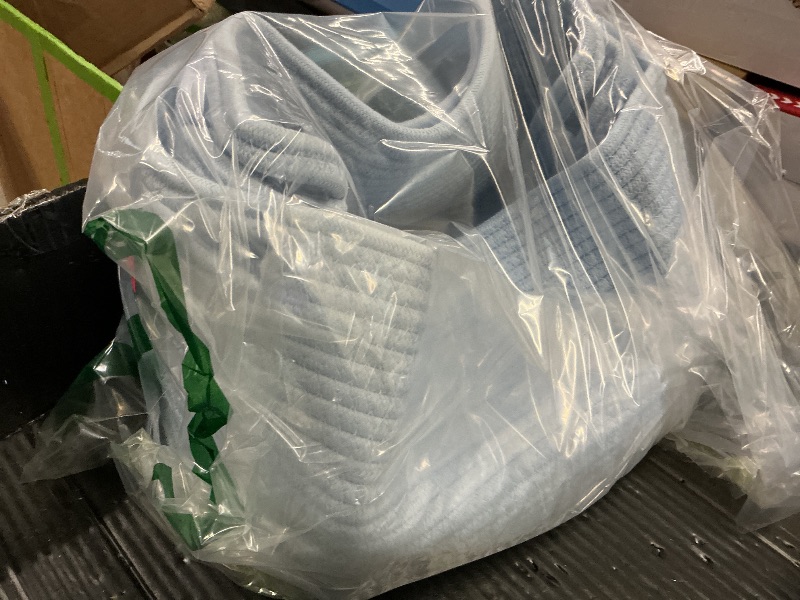 Photo 1 of 2 pcs only. Pack Storage Baskets for Organizing Toys, Towels, and Clothes, Woven Basket for Shelves, Sturdy Nursery Cube Bins for Storage, 13''L x9''W x7.8''H, Blue, SD-SLB-G-C-06