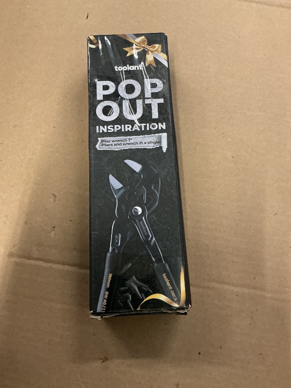 Photo 1 of toolant 7-Inch Black Gold Adjustable Plier Wrench, CR-V Steel Smooth Parallel Jaws with Pouch – Suitable for Nuts, Pipes, Plumbing, Auto & Repairs, Suitable Gift for DIYers