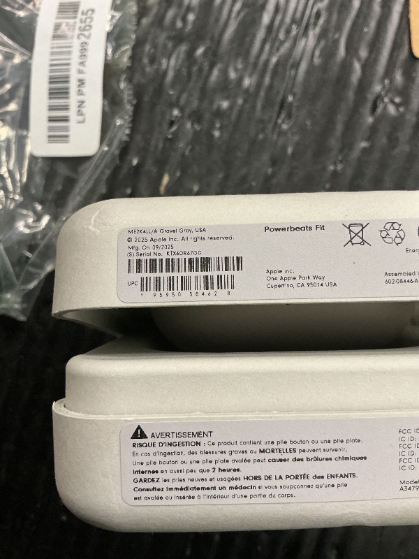 Photo 1 of Beats Powerbeats Fit - Wireless Noise Cancelling Workout Earbuds with Secure-Fit Wingtips, Up to 30-Hour Battery Life, Sweat & Water Resistant, Apple & Android Compatible - Gravel Gray