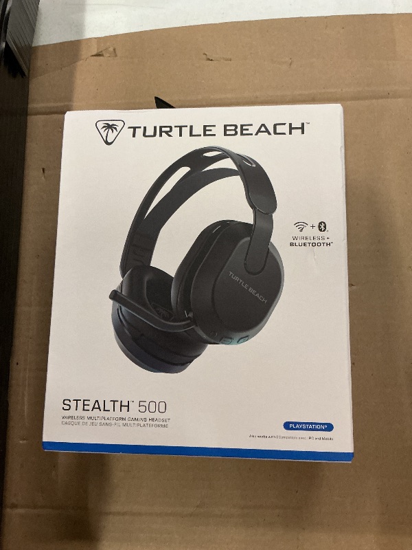 Photo 1 of Turtle Beach Stealth 500 Wireless Amplified Gaming Headset for PS5, PS4, PC, & Mobile – 40-Hr Battery, Bluetooth, Memory Foam Cushions, Flip-to-Mute Mic, EQ Presets, Companion App – Black