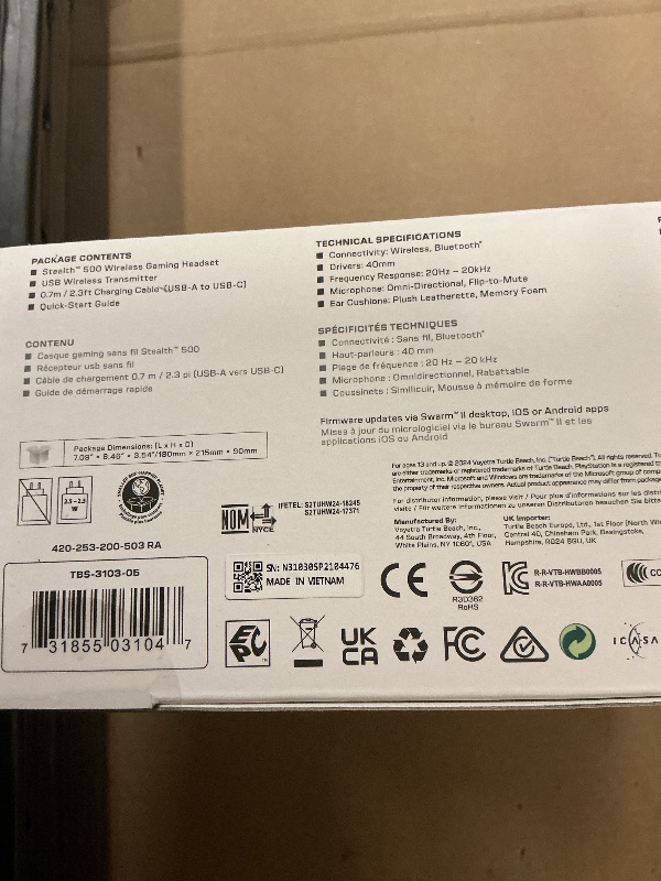 Photo 1 of Turtle Beach Stealth 500 Wireless Amplified Gaming Headset for PS5, PS4, PC, & Mobile – 40-Hr Battery, Bluetooth, Memory Foam Cushions, Flip-to-Mute Mic, EQ Presets, Companion App – Black