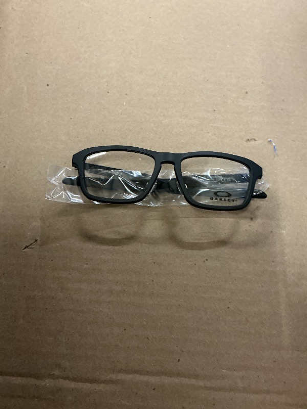 Photo 1 of Oakley OY8030F Quad Out Low Bridge Fit Prescription Eyewear Frames, Satin Black/Demo Lens, 48 mm