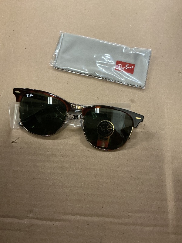 Photo 1 of Ray-Ban RB3016F Clubmaster Asian Fit Square Sunglasses