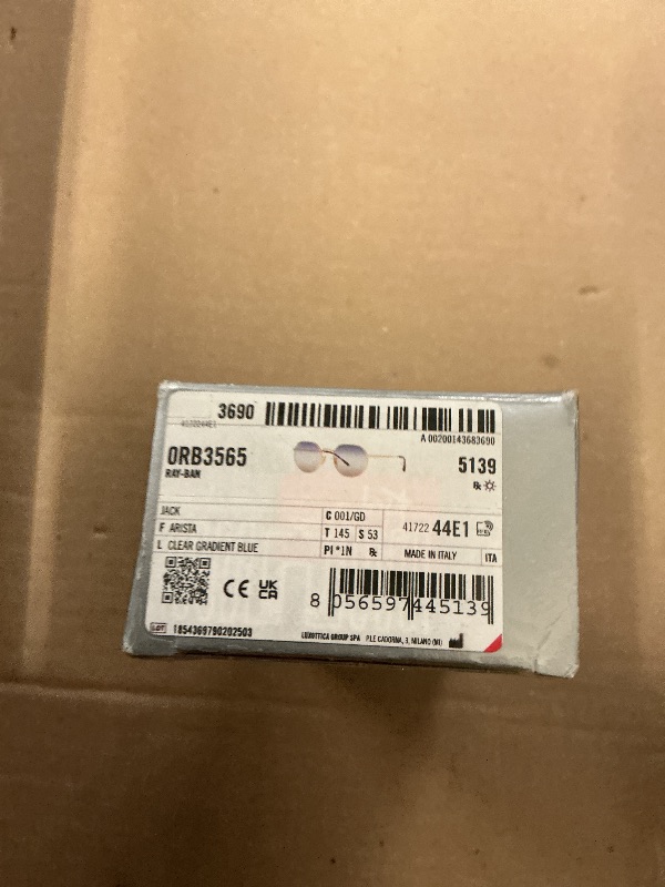 Photo 1 of Ray-Ban Unisex RB3565 Jack Round Sunglasses, Gold/Clear Gradient Blue, 53 mm