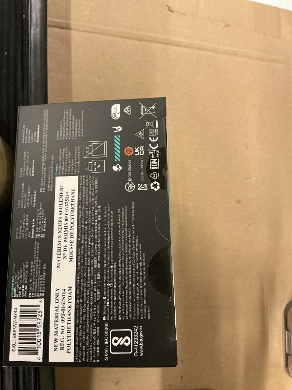 Photo 1 of Skullcandy Crusher Evo Wireless Bluetooth Headphones with Extra USB-C Charging Cable, Multi-Sensory Bass, Noise Isolating Over-Ear Fit, 40 Hours Battery, Microphone for iPhone Android - Chill Grey — UNOPENED; SEALED 