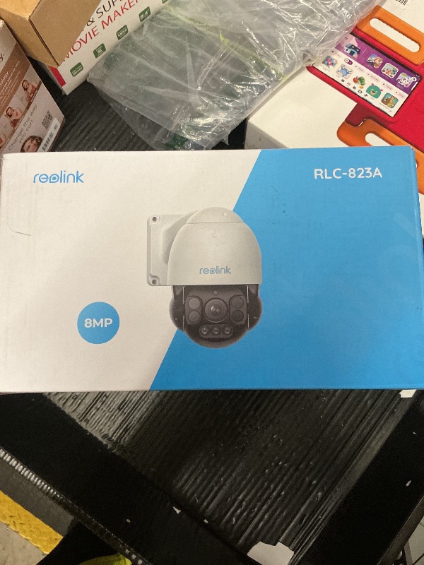 Photo 1 of REOLINK 4K PTZ Outdoor Camera, PoE IP Home Security Surveillance, 5X Optical Zoom Auto Tracking, Spotlights Color Night Vision, Two Way Talk, Up to 256GB microSD Card (Not Included), RLC-823A