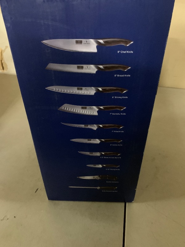 Photo 1 of HOSHANHO 16-Piece Knife Set, Japanese High Carbon Stainless Steel Kitchen Knife Set, Ultra Sharp Chef Knife Block Set with Sharpener