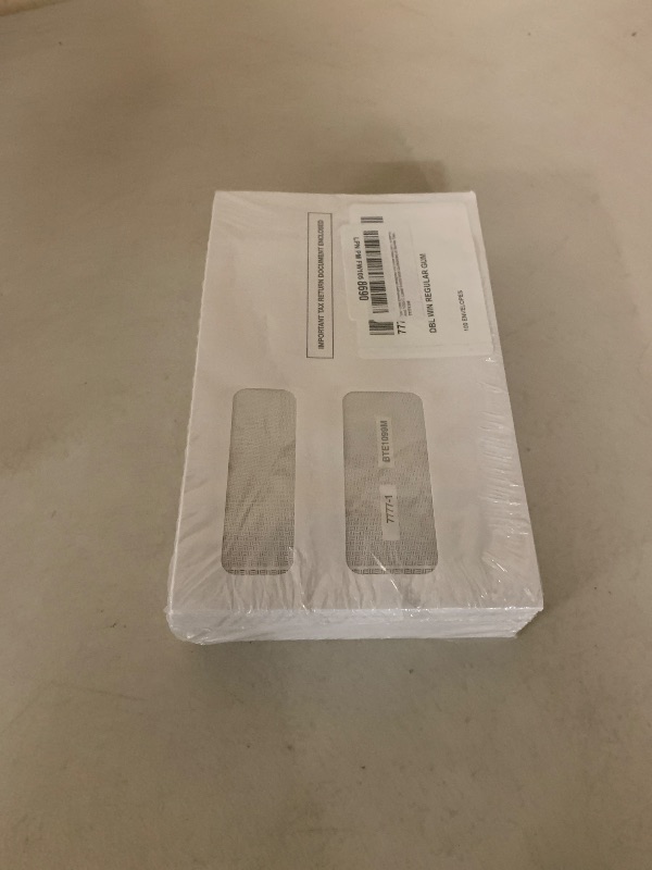 Photo 1 of 100 1099 Envelopes Designed For 1099 Misc, INT, 1099-R, And 1095-C, Laser Forms from Quickbooks or Similar Tax Software -Double-Window Security Envelope, Gummed Flap, 5 5/8 Inch x 9 Inch Pack of 100