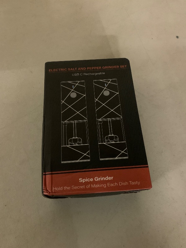 Photo 1 of 2Pack Electric Salt and Pepper Grinder Set USB Rechargeable with Warm LED Light, Adjustable Coarseness Lidaop Large Capacity Automatic Salt Pepper Mill Shakers for Kitchen, Restaurant, Outdoor, Black