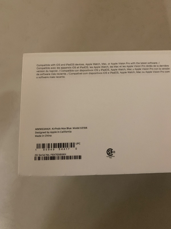 Photo 1 of Apple AirPods Max Wireless Over-Ear Headphones, Pro-Level Active Noise Cancellation, Transparency Mode, Personalized Spatial Audio, USB-C Charging, Bluetooth Headphones for iPhone - Blue