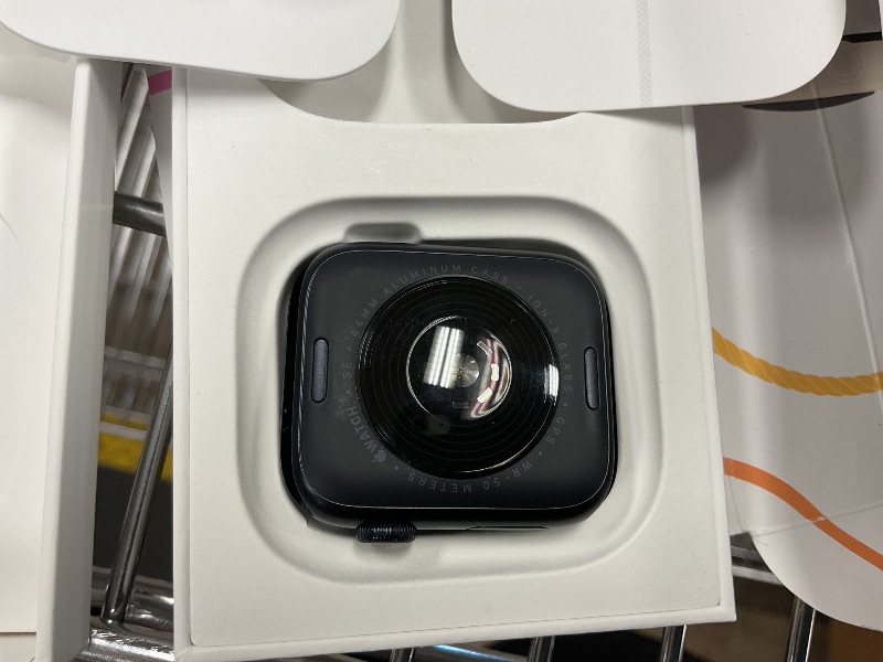 Photo 1 of Apple Watch SE 3 [GPS 44mm] Smartwatch with Midnight Aluminum Case with Midnight Sport Band - M/L. Fitness and Sleep Trackers, Heart Rate Monitor, Always-On Display, Water Resistant