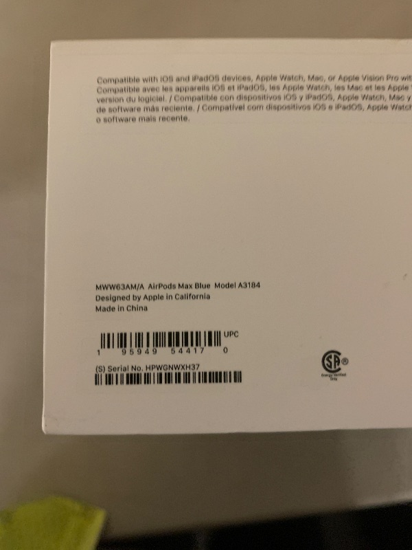 Photo 1 of Apple AirPods Max Wireless Over-Ear Headphones, Pro-Level Active Noise Cancellation, Transparency Mode, Personalized Spatial Audio, USB-C Charging, Bluetooth Headphones for iPhone - Blue