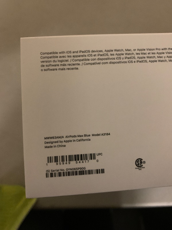 Photo 1 of Apple AirPods Max Wireless Over-Ear Headphones, Pro-Level Active Noise Cancellation, Transparency Mode, Personalized Spatial Audio, USB-C Charging, Bluetooth Headphones for iPhone - Blue