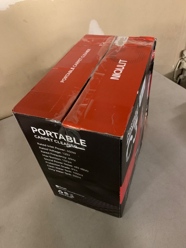 Photo 1 of Portable Carpet and Upholstery Cleaner, 15Kpa Spot Cleaner Machine for Pets, Furniture Cleaner for Sofa, Area Rugs, Couch and Car, Carpet Cleaning Machine with Dual Brush Heads & Self-Cleaning System