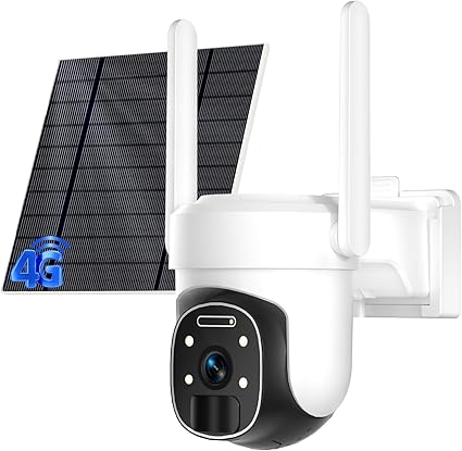 Photo 1 of 4G LTE Cellular Security Camera Wireless Outdoor, 2K No WiFi Security Cellular Camera Solar Powered with Color Night Vision, PIR Motion Sensor AI Tracking for Farm/RV Update