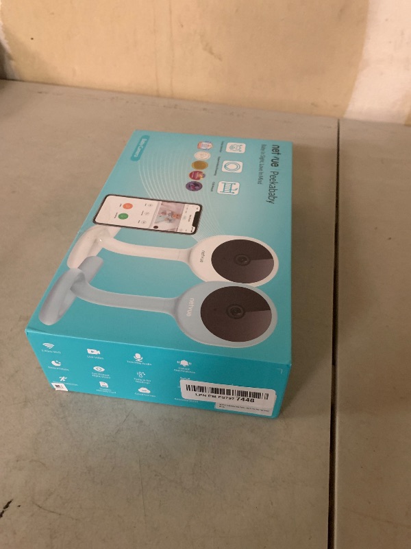 Photo 1 of NETVUE Peekababy Baby Camera with Wireless Audio, Adjustable Crib Mount Monitor, Works via 2.4GHz Wi-Fi for Wide Coverage & Stable Connection, Smart App, Two-Way Talk, No Screen (White)