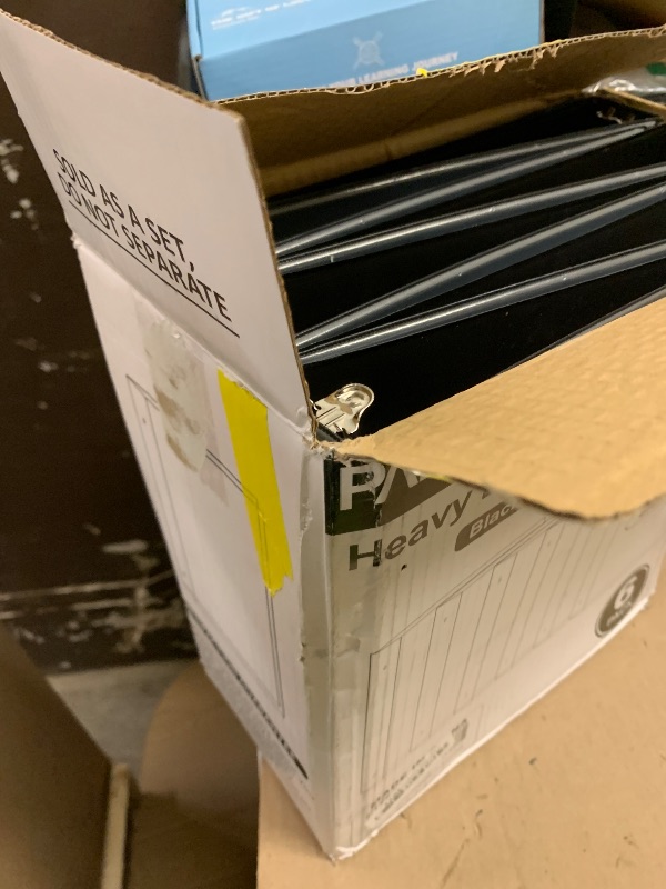 Photo 1 of 3 Ring Binder 1 Inch, PANDRI 6 Pack 1-Inch Binder Fits Letter Size 8.5'' x 11'' Paper, Versatile Binders for Office Home School, 2 Pockets, Black