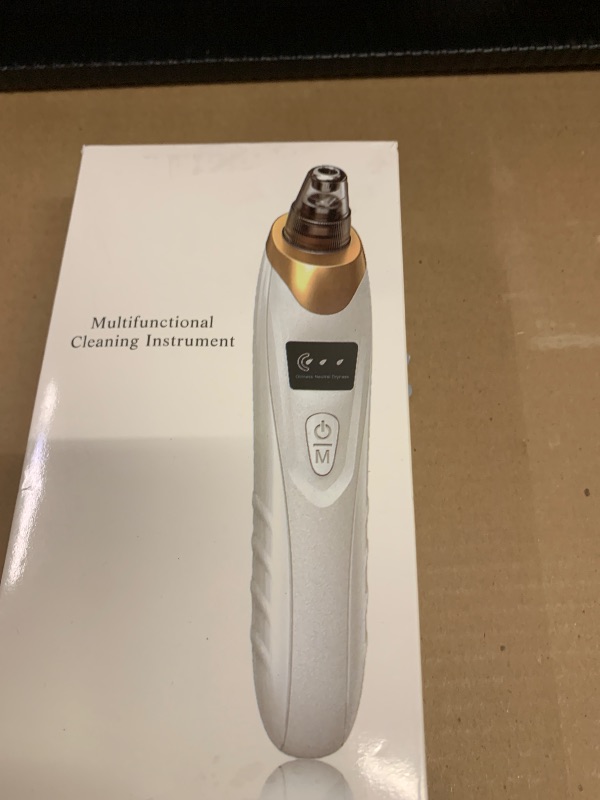 Photo 1 of 2025 Pore Vacuum, USB Rechargeable Blackhead Remover Vacuum,3 Levels Adjustable Pore Vacuum Blackhead Remover, with 5 Suction Power,6 Probes,Face Vacuum Pore Cleanser for Women & Men-Gold