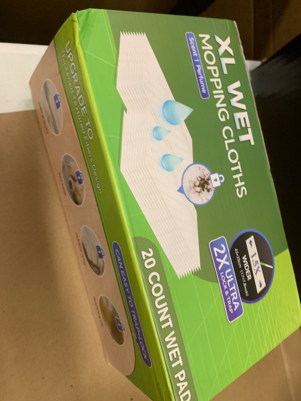 Photo 1 of 20 Count XL Wet Pads Refills for Swiffer Sweeper XL Mop, Disposable X-Large Wet Mopping Cloths, Extra Large Size Pads Refill for Multi-Surface Floor Cleaning