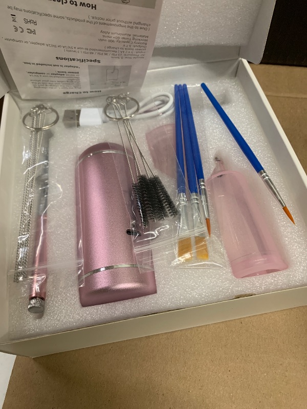 Photo 1 of Airbrush Kit with Compressor - 48PSI High-Pressure, Non-Clogging Air Brush Set Cordless Rechargeable with 0.3mm Nozzle and Cleaning Brush for Nail Art, Makeup, Painting, and Cake Decorating