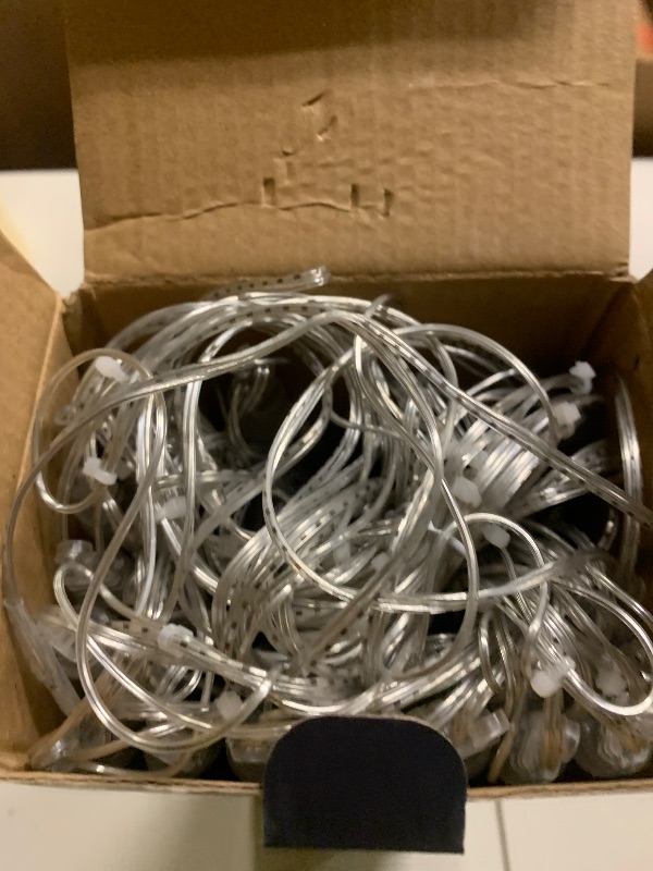 Photo 1 of SmartDawn Smart Meteor Shower Rain Lights, 24Tube 384LED 37.7ft Color Changing Icicle Christmas Lights Outdoor Outside, APP Controlled RGB Customize Display DIY Dynamic Lighting Effect