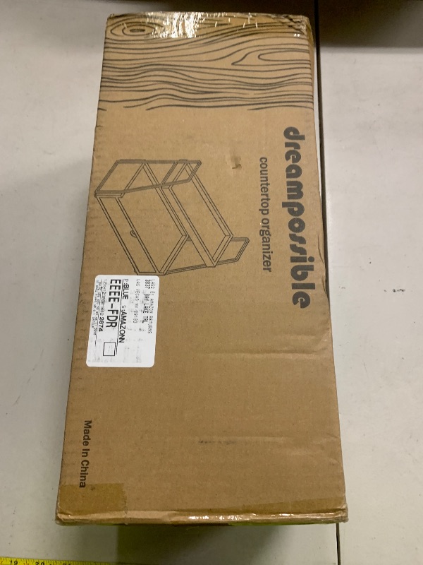 Photo 1 of 2-Tier Bathroom Organizer Countertop with Drawer, Wood Counter Organizer for Bathroom Decor, Sink Shelf for Vanity Storage, Makeup Tray for Perfume Skincare Bedroom Kitchen Corner