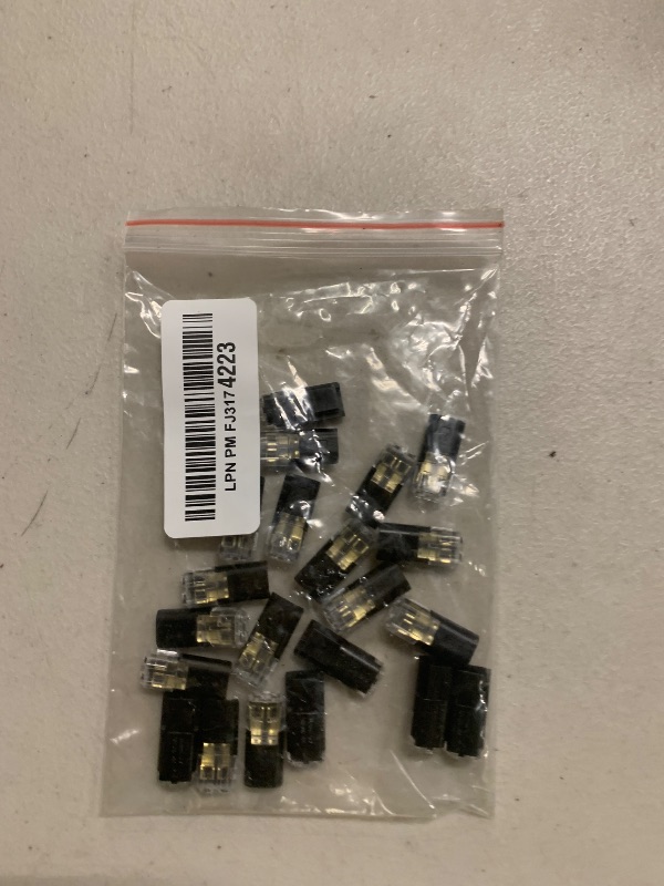 Photo 1 of 20Pcs Double-Wire Plug-in Connector Led Light Strip Connectors 2 Pin, Quick Splice Wire Wiring Connector for AWG 20-24,2 Pin 2 Way Universal Compact Wire Terminals, No Wire-Stripping Required