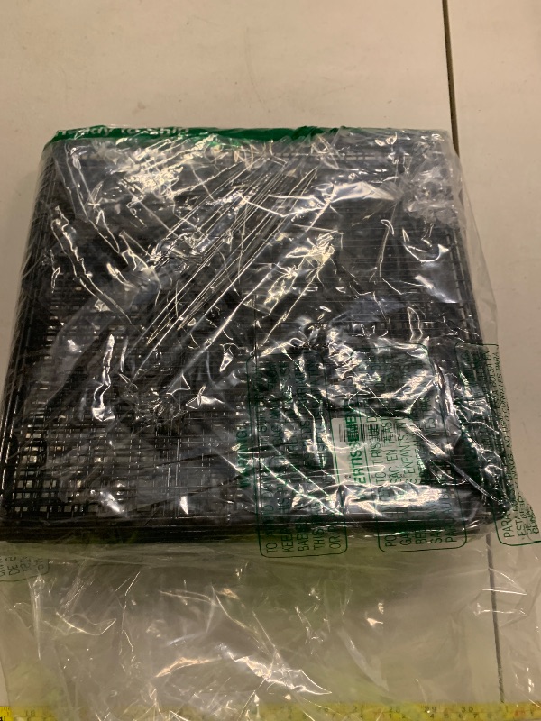 Photo 1 of 12 Pieces Christmas Tree Fences, Metal Christmas Tree Gate Panels Picket Fence Pets Cat Proof Indoor Garden Decoration Fence for Holiday Party Office Home Christmas Decor, Black