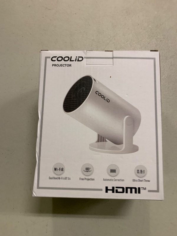 Photo 1 of [Built-in Apps & 2025 Upgraded] Mini Projector Support 4K 1080P Auto Keystone 270° Rotatable with WiFi 6 and Bluetooth 5.4, Projector Portable Compatibile with HDMI/TV Stick/Memory Stick/Laptop-White