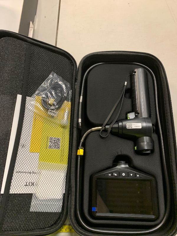 Photo 1 of Anykit 360° Articulated Engine Endoscope, Aviation Hole Sight with 0.25" Convertible Snake Camera, 5" IPS Video Check Camera with Light for Mechanic Maintenance Technician - 3.28'