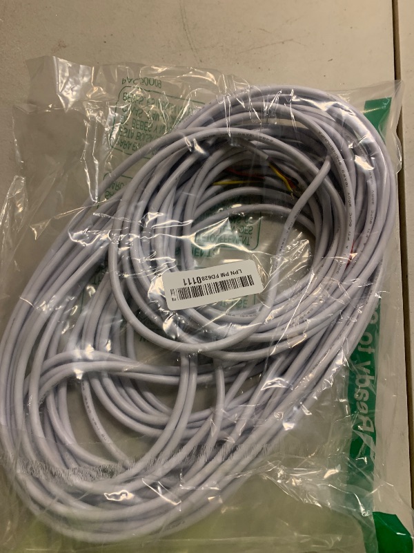 Photo 1 of 18 Gauge 3 Conductor Electrical Wire, 65.6FT 18 AWG Tinned Copper Stranded Low Voltage Landscape Wire, 18/3 PVC Insulated Extension Power Cord for LED Lighting Strips, Automotive, White