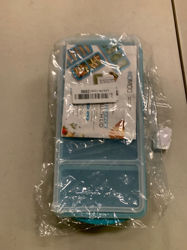 Photo 1 of 1/2 Cup Silicone Freezer Tray With Lid - Silicone Freezer Molds 2-Pack For meal prep & freezing of various sauces and other dishes, makes 12 perfect 1/2 cup portions cubes,oven and dishwasher safe
